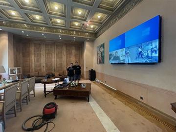 Εγκατάσταση video wall σε αίθουσα εκδηλώσεων